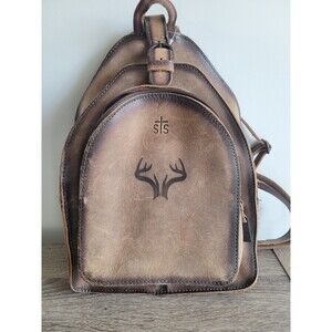 StS Ranchwear Genuine Leather Backpack Western Cowgirl Casual Vintage Brown